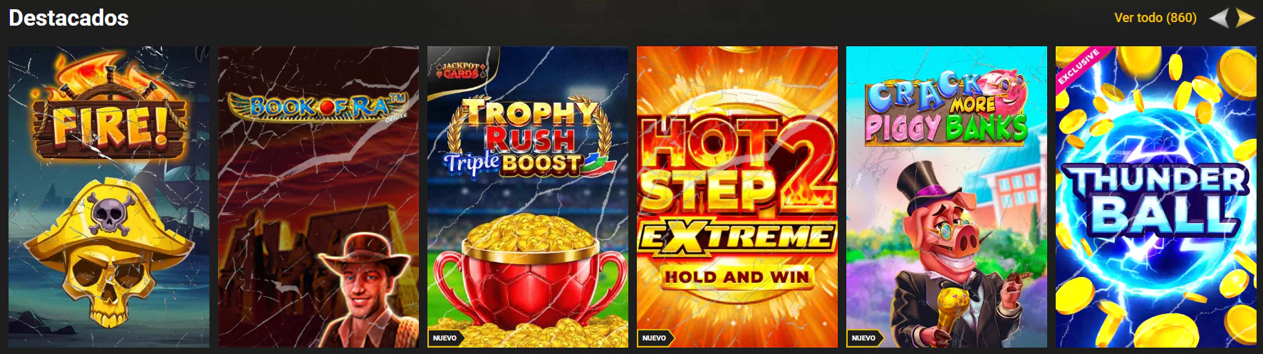 Casinoly Casino selección de tragamonedas